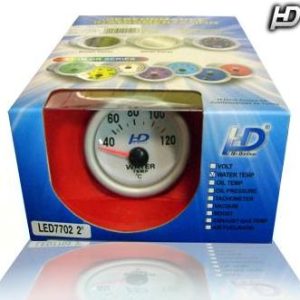 HD vízhőfokmérő műszer 52 mm, kék világítás