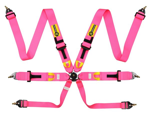 Beltenick hatpontos 3" homológ biztonsági öv (neon pink) 2023