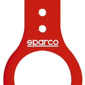 Sparco acél vonószem - piros (lapos)