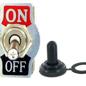 Kapcsoló ON-OFF táblás, kétállású, gumi burkolattal