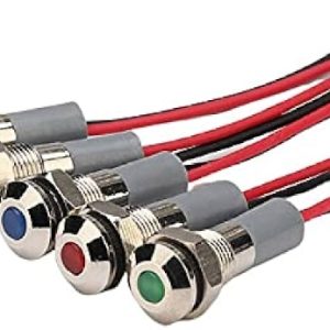 LED visszajelző, domború - piros/kék/zöld/fehér