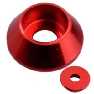 M5 alumínium alátét - kúpos (piros) 10db