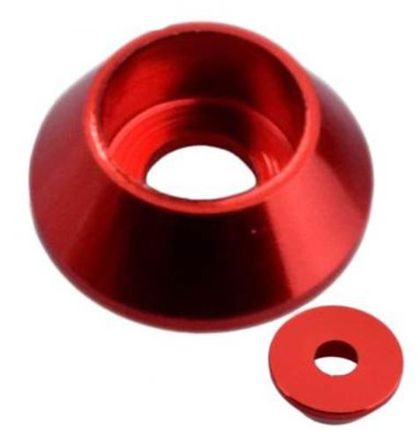 M5 alumínium alátét - kúpos (piros) 10db