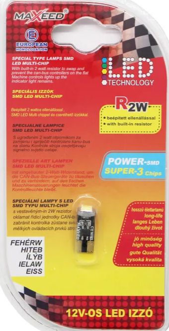 LED T10 izzó 2SMD-5630 - fehér, Canbus, Maxeed