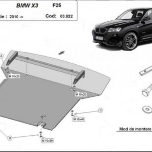 Bmw X3 F25 motorvédő lemez