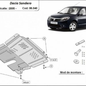Dacia Sandero I 2005- motorvédő lemez