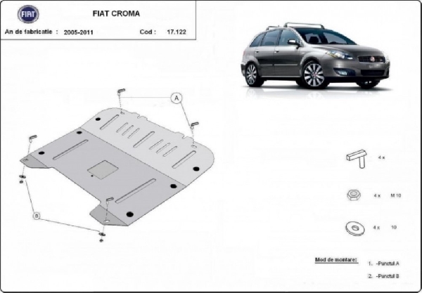 Fiat Croma 2005- motorvédő lemez