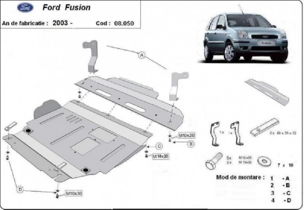 Ford Fusion motorvédő lemez