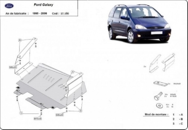 Ford Galaxy 1995- motorvédő lemez
