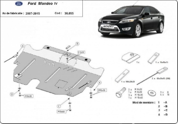 Ford Mondeo 2007- motorvédő lemez