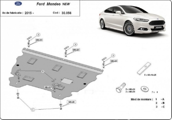 Ford Mondeo 2015- motorvédő lemez