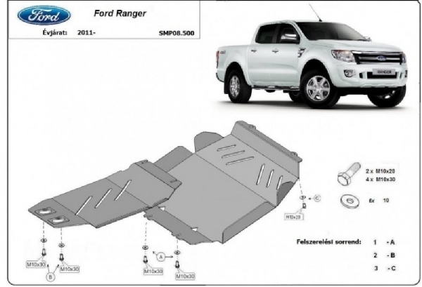 Ford Ranger 2011- motorvédő lemez