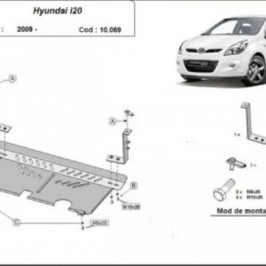 Hyundai i20 2009- motorvédő lemez