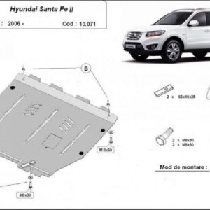 Hyundai Santa Fe 2006- motorvédő lemez