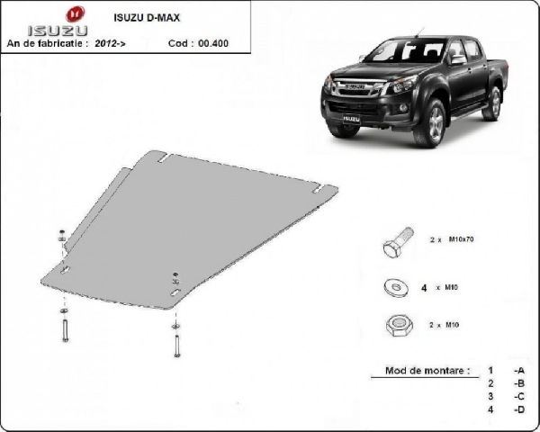 Isuzu D-Max 2012- váltóvédő lemez