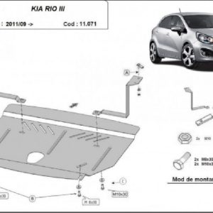 Kia Rio 2011- motorvédő lemez