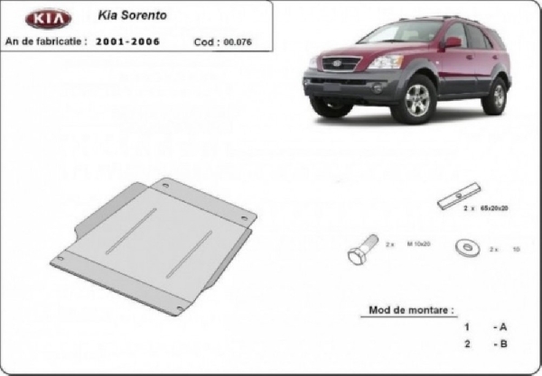 Kia Sorento 2001- váltóvédő lemez