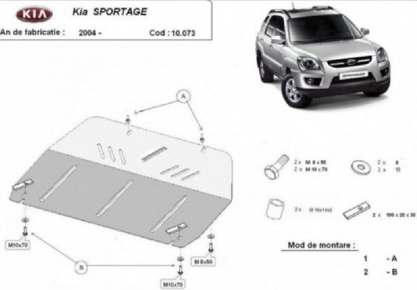 Kia Sportage 2004- motorvédő lemez