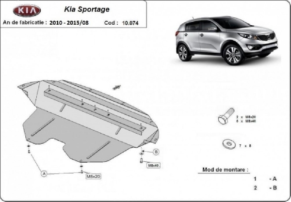Kia Sportage 2010- motorvédő lemez