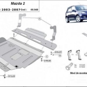 Mazda 2 2003- motorvédő lemez