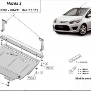 Mazda 2 2008- motorvédő lemez