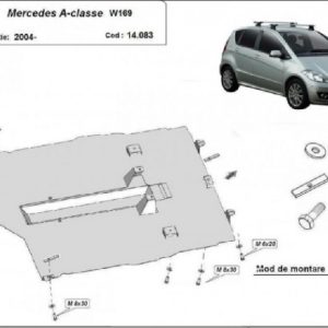 Mercedes A osztály W169 2004- motorvédő lemez
