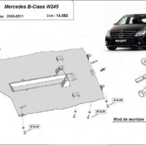 Mercedes B osztály W245 2005- motorvédő lemez