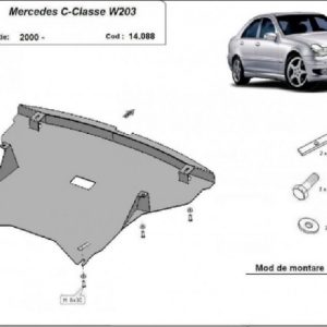 Mercedes C osztály W203 2000- 2.2D motorvédő lemez