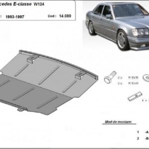 Mercedes E osztály W124 1993- motorvédő lemez