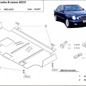 Mercedes E osztály W210 1995- motorvédő lemez