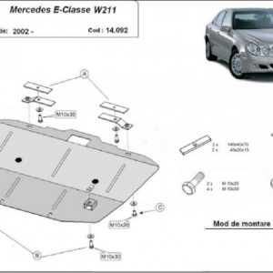 Mercedes E osztály W211 3.2 2002- motorvédő lemez.