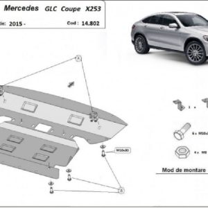 Mercedes GLC Coupe X253 2015- motorvédő lemez