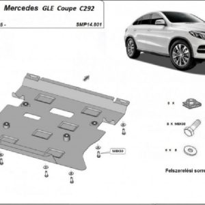Mercedes GLE Coupe C292 2015- motorvédő lemez