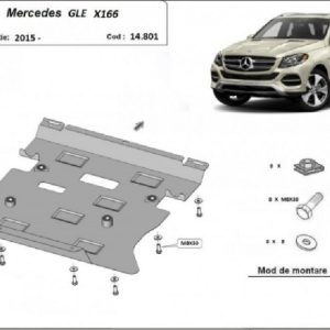 Mercedes GLE X166 2015- motorvédő lemez