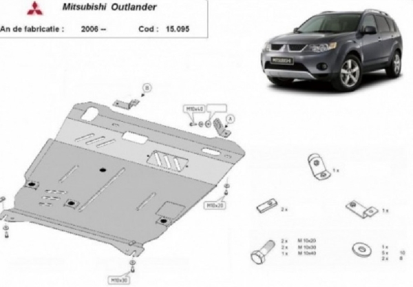 Mitsubishi Outlander 2006- motorvédő lemez