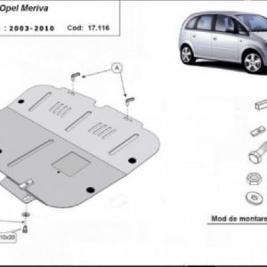 Opel Meriva -A- 2003- motorvédő lemez
