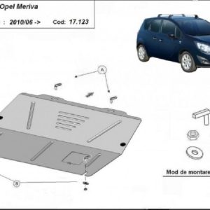 Opel Meriva -B- 2010- motorvédő lemez