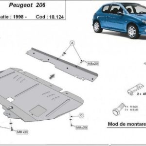 Peugeot 206 1998- motorvédő lemez