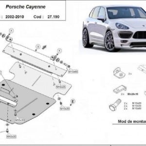 Porsche Cayenne 2002- motorvédő lemez