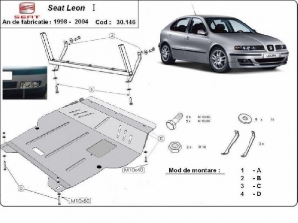 Seat Leon/Toledo 1998- motorvédő lemez