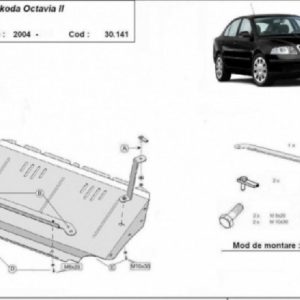 Skoda Octavia 2 2005- motorvédő lemez