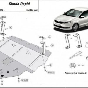 Skoda Rapid 2012- motorvédő lemez
