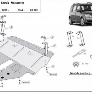 Skoda Roomster 2004- motorvédő lemez