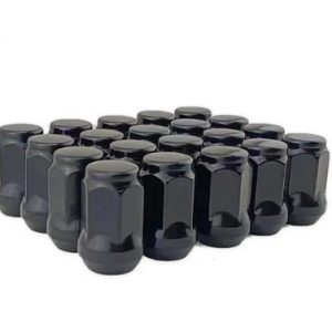 Zárt kerékanya szett, acél, M14x1.5 (20db) - fekete