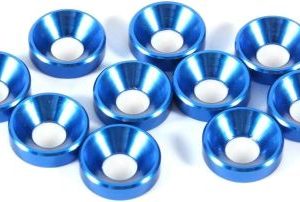 M5 alumínium alátét - kúpos (lapos) 10db -kék