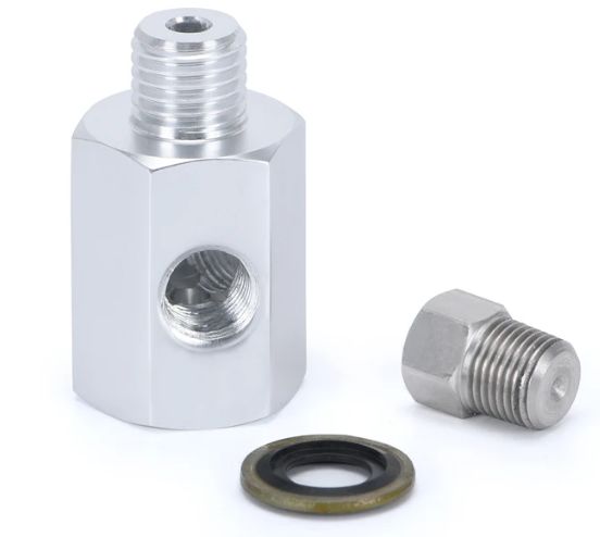 M12x1.5 3x 1/8NPT átalakító elosztó adapter (alu)