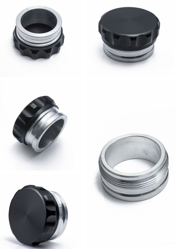 Alumínium betöltőcsonk, fekete (60mm)