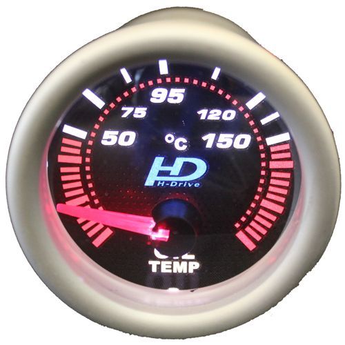 HD olajhőfokmérő műszer 52 mm, sötétített